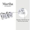 Martha Stewart Lab Grown Diamond Stud Earrings in Sterling Silver, Lab Grown Diamond Earrings for Women(2.0 Carats)
