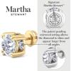 Martha Stewart Lab Grown Diamond Stud Earrings in Sterling Silver, Lab Grown Diamond Earrings for Women(3.0 Carats)