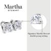 Martha Stewart Lab Grown Diamond Stud Earrings in Sterling Silver, Lab Grown Diamond Earrings for Women(3.0 Carats)
