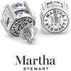 Martha Stewart Lab Grown Diamond Stud Earrings in Sterling Silver, Lab Grown Diamond Earrings for Women(5.0 Carats)