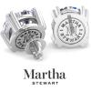 Martha Stewart Lab Grown Diamond Stud Earrings in Sterling Silver, Lab Grown Diamond Earrings for Women(8.0 Carats)