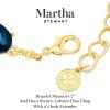 Martha Stewart Oval Crystal Statement Bracelet(Blue)