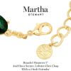 Martha Stewart Oval Crystal Statement Bracelet(Green)