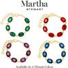 Martha Stewart Oval Crystal Statement Bracelet(Green)
