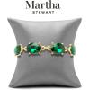 Martha Stewart Oval Crystal Statement Bracelet(Green)