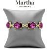 Martha Stewart Oval Crystal Statement Bracelet(Purple)