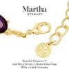 Martha Stewart Oval Crystal Statement Bracelet(Purple)