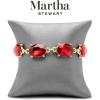 Martha Stewart Oval Crystal Statement Bracelet(Red)