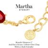 Martha Stewart Oval Crystal Statement Bracelet(Red)