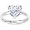 Martha Stewart 2 Carat Heart Shape Lab Grown Diamond Solitaire Engagement Ring In Sterling Silver
