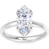 Martha Stewart 2 Carat Marquise Shape Lab Grown Diamond Solitaire Engagement Ring In Sterling Silver