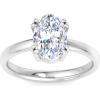 Martha Stewart 2 Carat Oval Shape Lab Grown Diamond Solitaire Engagement Ring In Sterling Silver
