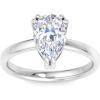 Martha Stewart 2 Carat Pear Shape Lab Grown Diamond Solitaire Engagement Ring In Sterling Silver