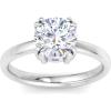 Martha Stewart 2 Carat Round Shape Lab Grown Diamond Solitaire Engagement Ring In Sterling Silver