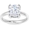 Martha Stewart 3 Carat Cushion Cut Lab Grown Diamond Solitaire Engagement Ring In Sterling Silver
