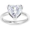Martha Stewart 3 Carat Heart Shape Lab Grown Diamond Solitaire Engagement Ring In Sterling Silver