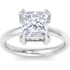 Martha Stewart 3 Carat Princess Cut Lab Grown Diamond Solitaire Engagement Ring In Sterling Silver