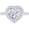Martha Stewart 4 Carat Heart Shape Lab Grown Diamond Hidden Halo Engagement Ring In Sterling Silver