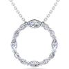 Martha Stewart 4 Carat Lab Grown Diamond Marquise Circle Necklace In Sterling Silver
