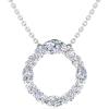 Martha Stewart 4 Carat Lab Grown Diamond Marquise and Round Circle Necklace In Sterling Silver