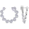 Martha Stewart 5 Carat Lab Grown Diamond Hoop Earrings, Sterling Silver Hoop Earrings for Women(Heart)