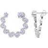 Martha Stewart 5 Carat Lab Grown Diamond Hoop Earrings, Sterling Silver Hoop Earrings for Women(Round-Brilliant)