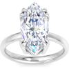 Martha Stewart 5 Carat Marquise Shape Lab Grown Diamond Solitaire Engagement Ring In Sterling Silver