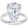 Martha Stewart 5 Carat Pear Shape Lab Grown Diamond Solitaire Engagement Ring In Sterling Silver