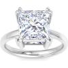 Martha Stewart 5 Carat Princess Cut Lab Grown Diamond Solitaire Engagement Ring In Sterling Silver