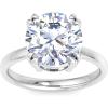 Martha Stewart 5 Carat Round Shape Lab Grown Diamond Solitaire Engagement Ring In Sterling Silver