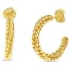 Martha Stewart Beaded Gold Hoop Earrings, 1 Inch