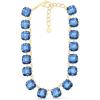 Martha Stewart Cushion Crystal Statement Necklace(Blue)