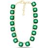 Martha Stewart Cushion Crystal Statement Necklace(Green)