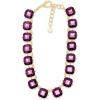 Martha Stewart Cushion Crystal Statement Necklace(Purple)