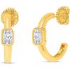 Martha Stewart Gold Hoop Earrings(White)