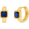 Martha Stewart Gold Huggie Hoop Earrings(Blue)
