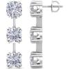 Martha Stewart Lab Grown Diamond Earrings, Drop Style, Sterling Silver, Fine Jewelry for Women(Heart Shape/5 Carat)