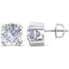 Martha Stewart Lab Grown Diamond Stud Earrings in Sterling Silver, Lab Grown Diamond Earrings for Women(10.0 Carats)