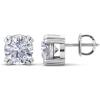 Martha Stewart Lab Grown Diamond Stud Earrings in Sterling Silver, Lab Grown Diamond Earrings for Women(2.0 Carats)