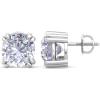 Martha Stewart Lab Grown Diamond Stud Earrings in Sterling Silver, Lab Grown Diamond Earrings for Women(8.0 Carats)