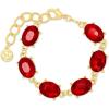Martha Stewart Oval Crystal Statement Bracelet(Red)