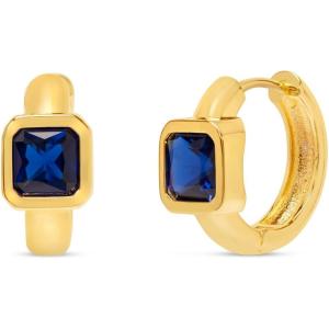 Martha Stewart Gold Huggie Hoop Earrings(Blue)