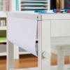 Martha Stewart Crafting Kids Art Table with Paper Roll – Linen White: Kids Craft Desk and Art Organizer for Kids | Wooden Toddler Activity Table | Playroom Arts and Craft Storage(Linen White)