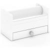 Martha Stewart Crafting Kids’ Tape Roll Dispenser – Linen White, Multi-Roll Tape Roll Dispenser with Cutter and Storage Drawer(G77113)
