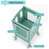 Martha Stewart Kitchen Helper ® Toddler Tower – Mint: Premium Kids Wood Foldable Kitchen Platform, Adjustable Height Safety Step Stool for Toddlers with Non-Slip Mat, Mostly Assembled(Mint)