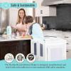 Martha Stewart Kitchen Helper ® Toddler Tower – Mint: Premium Kids Wood Foldable Kitchen Platform, Adjustable Height Safety Step Stool for Toddlers with Non-Slip Mat, Mostly Assembled(Mint)