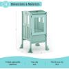 Martha Stewart Kitchen Helper ® Toddler Tower – Mint: Premium Kids Wood Foldable Kitchen Platform, Adjustable Height Safety Step Stool for Toddlers with Non-Slip Mat, Mostly Assembled(Mint)
