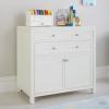 Martha Stewart Crafting Kids’ Artwork Storage – Linen White: Wooden Art Supply Storage Cabinet with Drawers, Crafting Organization for Paper and Tools(Linen White)
