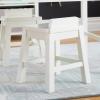 Martha Stewart Crafting Kids’ Stools Set of 2 – Linen White: Wooden Chairs for Kids Activity Table with 15-Inch Seat Height, 2 Matching Anti-Tip Chairs(Linen White)