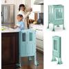 Martha Stewart Kitchen Helper ® Toddler Tower – Mint: Premium Kids Wood Foldable Kitchen Platform, Adjustable Height Safety Step Stool for Toddlers with Non-Slip Mat, Mostly Assembled(Mint)